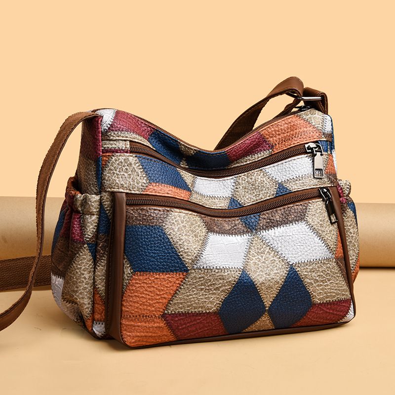 Borsa a tracolla da donna in pelle PU di lusso con tasche da donna di alta qualità, patchwork, stile nazionale, borsa a tracolla per donna_voghion.com