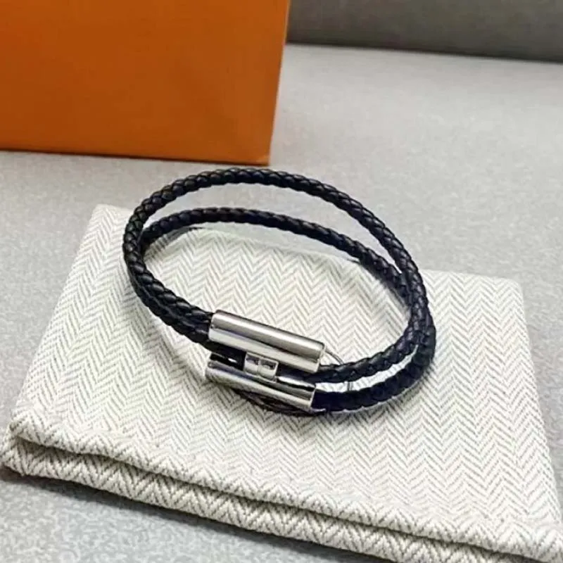 Bracciale in pelle da uomo e da donna in oro con polsino, fibbia in acciaio al titanio, nodo in corda, bracciale sottile placcato in argento per donna, designer di gioielli_voghion.com