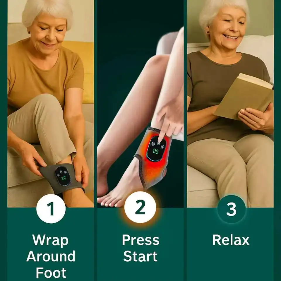 Elektrisches Knöchelmassagegerät Mit Wärme Und Vibration_voghion.com