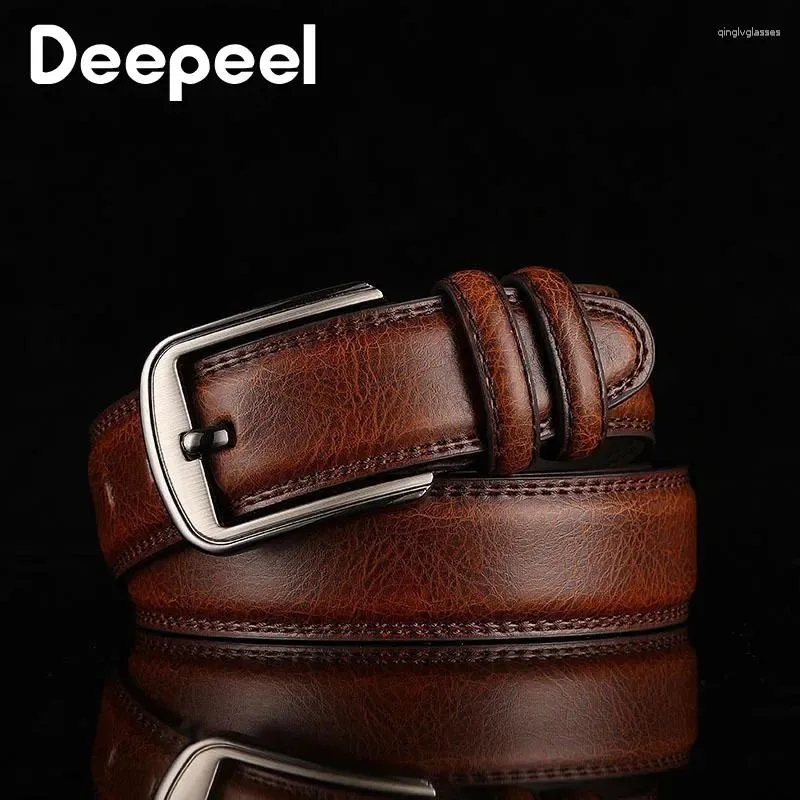 Ceintures 1pc Deepeel 3.7 110-130cm Hommes 2ème Cuir de vachette Homme Designer Business Ceinture Artisanat pour adultes Jeans_voghion.com