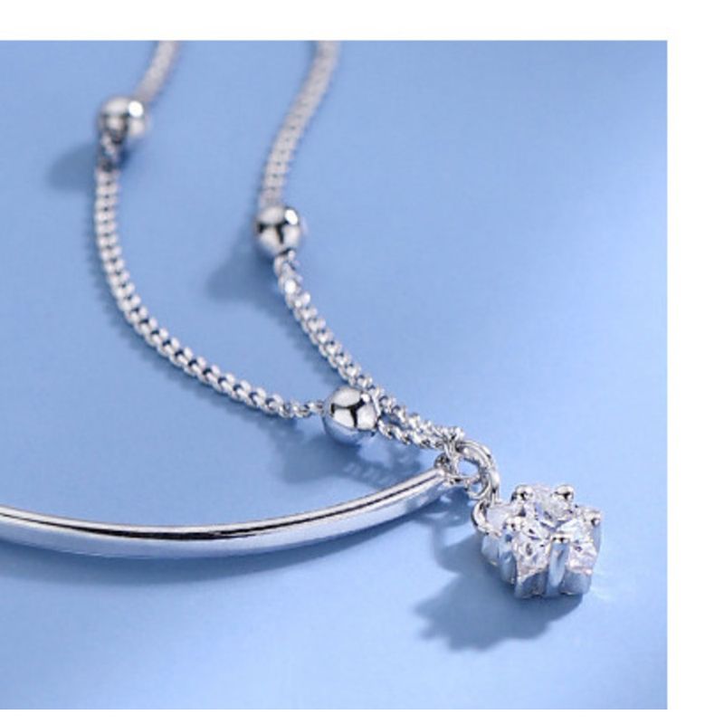 Star Half Bracelet Girl Plated Pure Sier Small And Simple Internet Celebrity Instagram Double Layer Handpiece_voghion.com