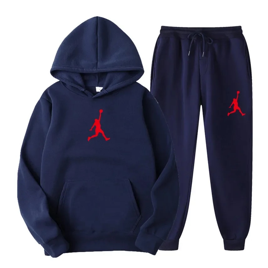 24New marque hiver hommes ensembles 2 pièces sweats à capuche + pantalons de course costumes de Sport décontracté hommes/femmes sweats survêtement à capuche_voghion.com