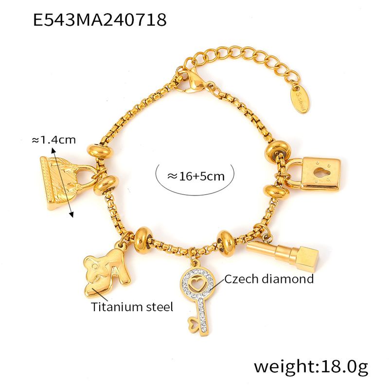Bracciale con ciondolo Tag Dia multi-elemento in stile retrò alla moda_voghion.com