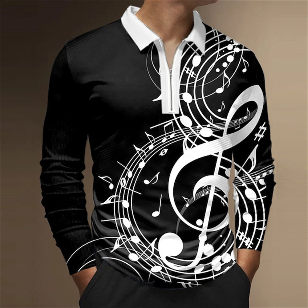 Polo à manches longues et col rond pour garçon, qualité imbattable, motif 3D, tendance, surdimensionné_voghion.com
