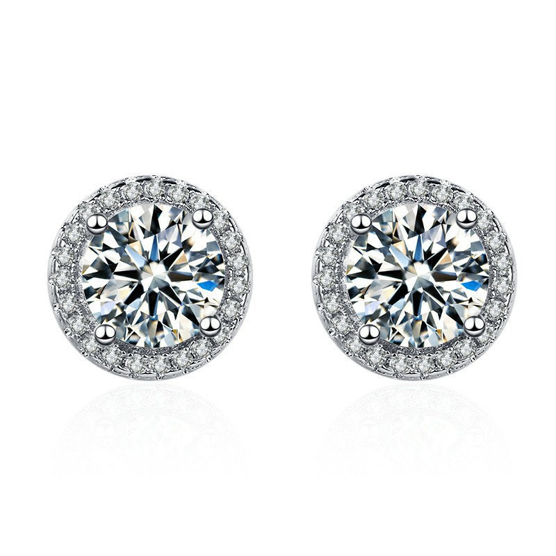 Promoção de TV Moda Mousang Diamante Bolsa Redonda Brincos Brincos Femininos Acessórios Banhados a Prata Mulheres_voghion.com