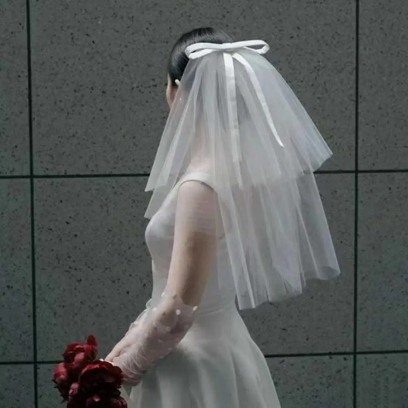 Hair Jewery Ribbon Bowknot Long Tues Haoween Carnivas Woman Bride for Marriage Wedding Ceebration Party Layer_voghion.com