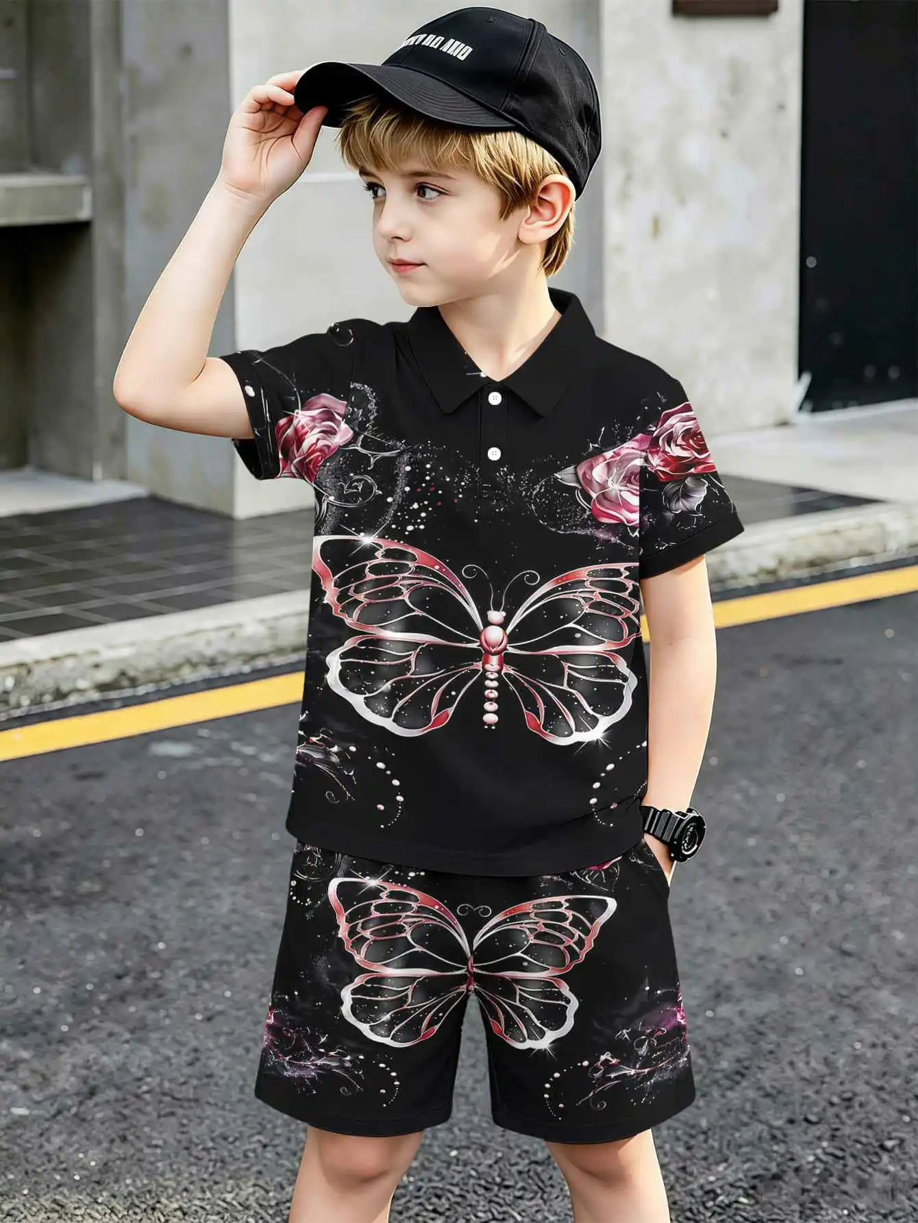 Boys Polo And Shorts Set Quick Dry Summer Outfit For Boys_voghion.com