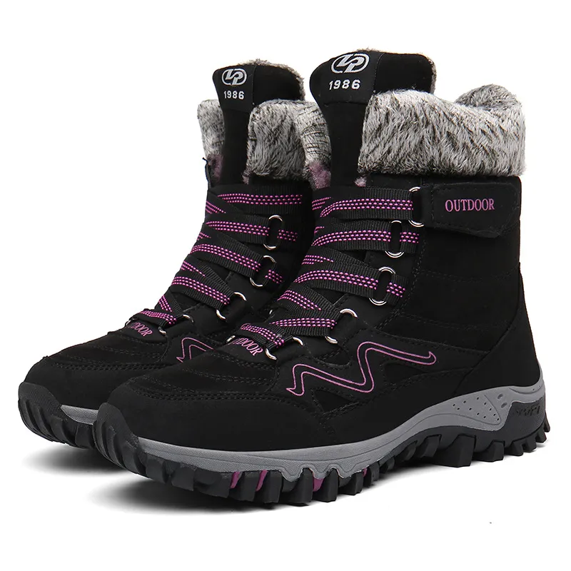 Leather With Fur Super Warm Snow Men Winter Work Casual Shoes Sneakers Ankle Boots Female_desvips.com