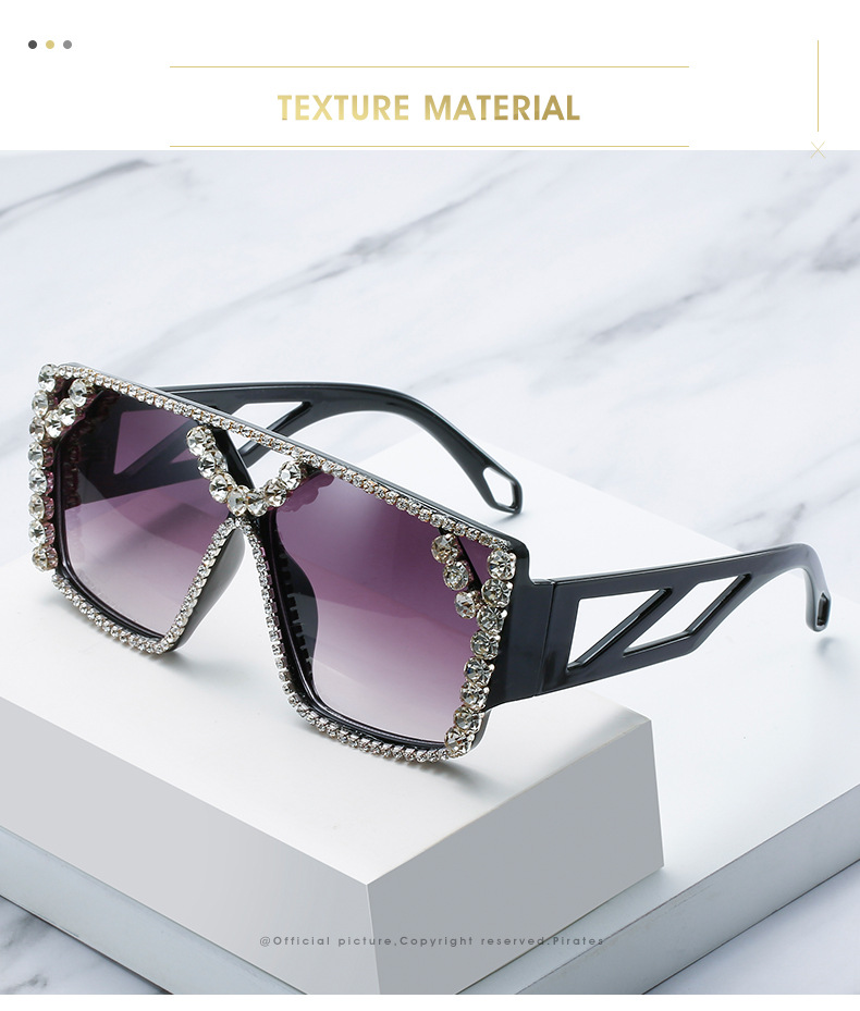 Personalized Big Frame Diamond Sunglasses For Women Fashion_voghion.com
