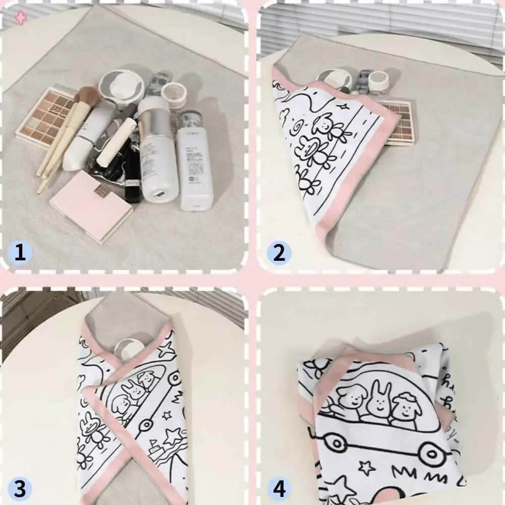 Geantă de depozitare multifuncțională portabilă pentru produse cosmetice autoadezive, rezistentă la praf, versiune unisex Y241023_voghion.com