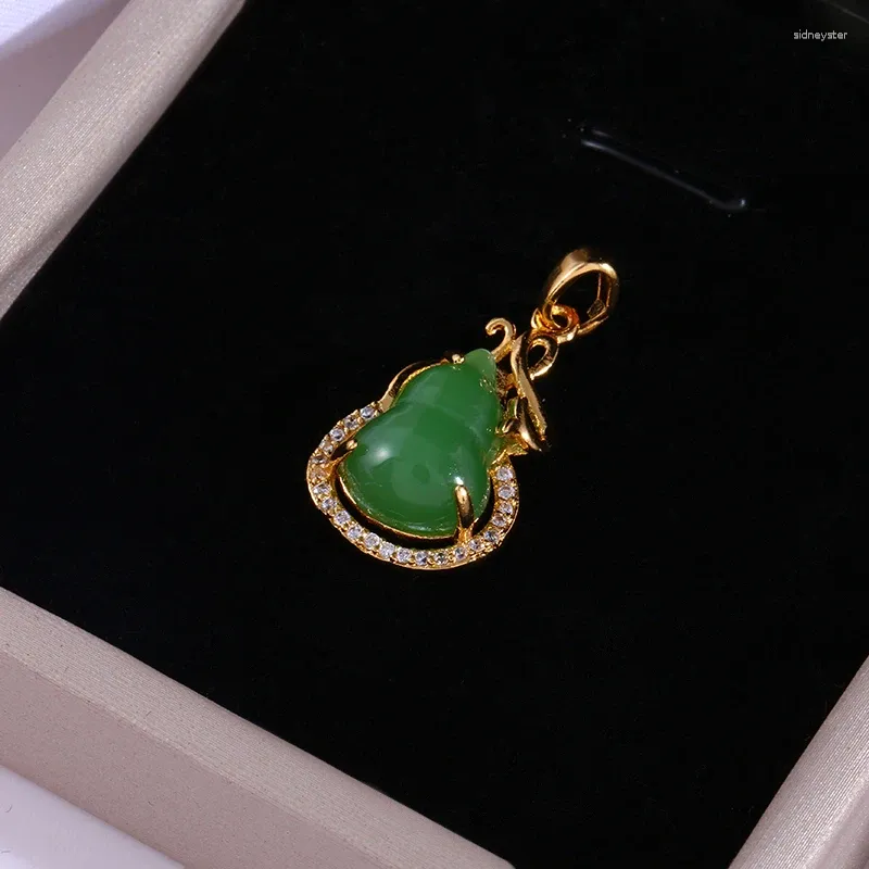 Pedat Halsketten Ifiity-förmige Kürbis Frieden Amulett Imitatio Jade Halskette gibt einen Femiie Look Licht Ad Nische_voghion.com