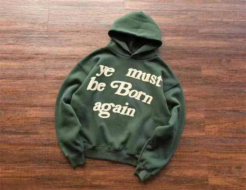 Sweat à capuche style vintage CPFM « Ye Must Be Born Again » pour homme et femme XJ250530_voghion.com