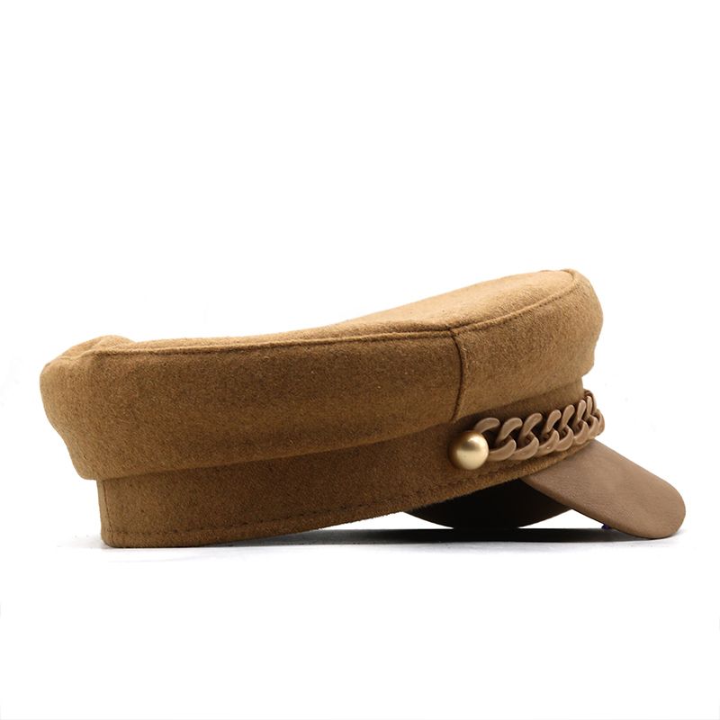 Semplice berretto ottagonale semplice da donna, cappelli autunnali invernali per donne, cappello casual in lana, berretto retrò britannico da pittore_voghion.com