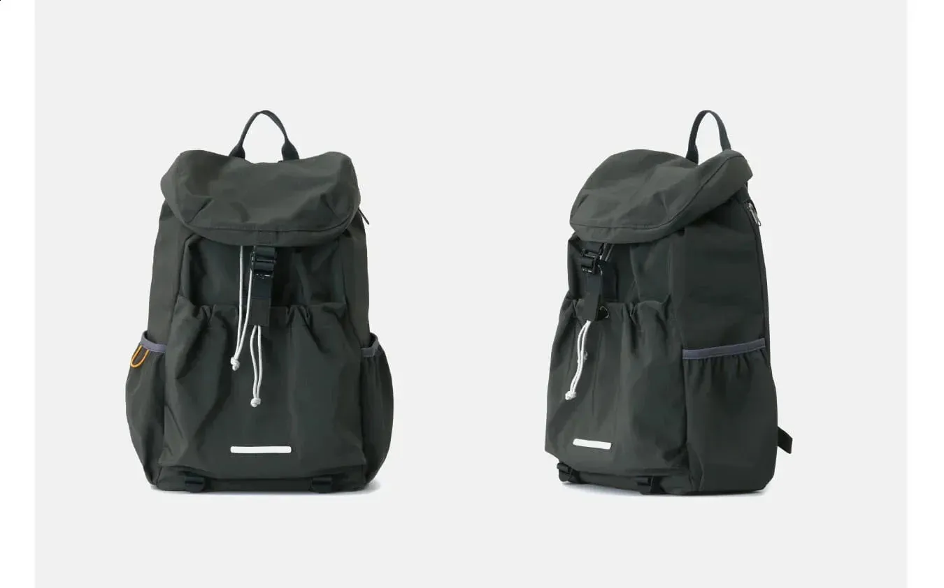 Causal Flap Drawstring Korean Unisex Nylon Fashion Outdoor Sport Travel Backpacks for Teens School Men Backpack 240822_voghion.com