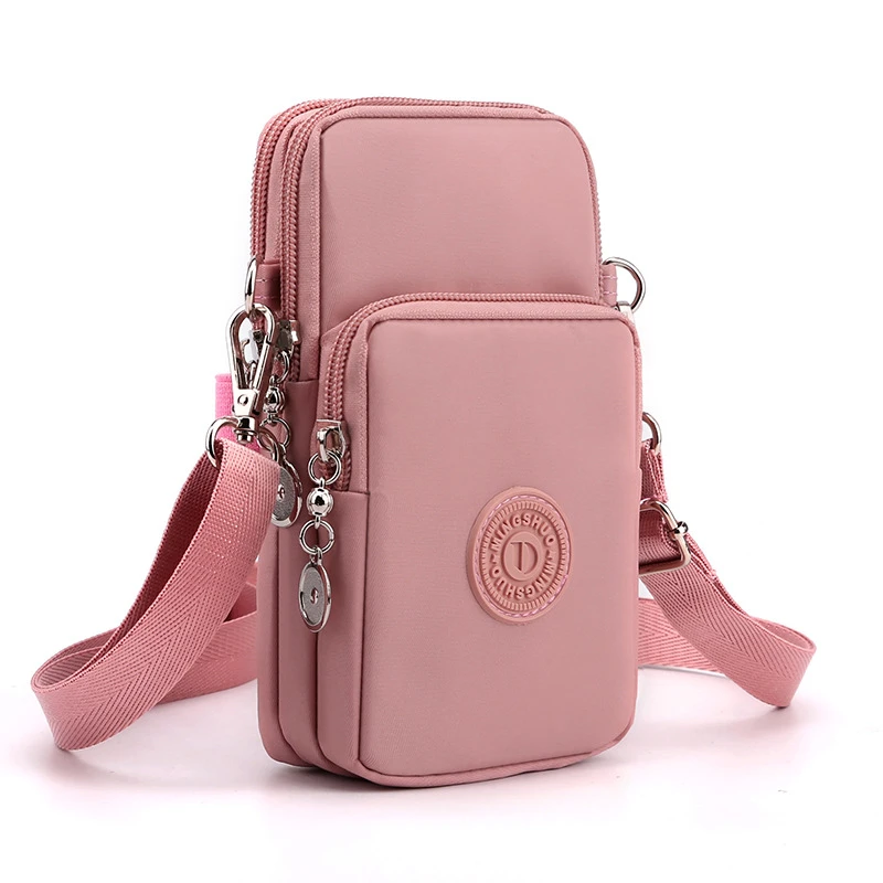 New Women Mobile Phone Bag Nylon Cell Phone Bag Coin Purse Strap Shoulder Bag Small Crossbody Bags for Women Wallet Travel Purse_voghion.com
