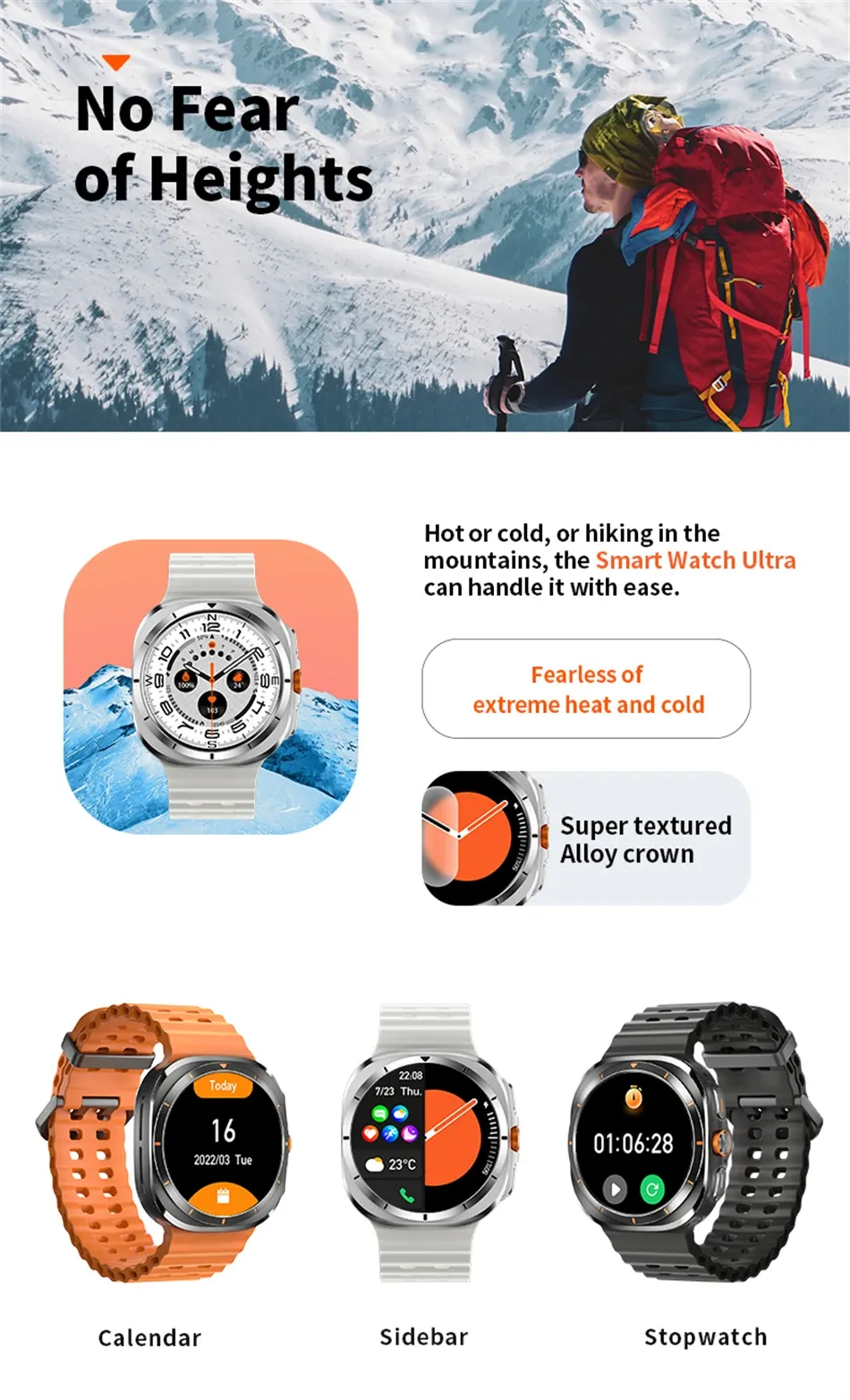 Herr smartwatch med bluetooth samtal amoled skärm och gps_voghion.com