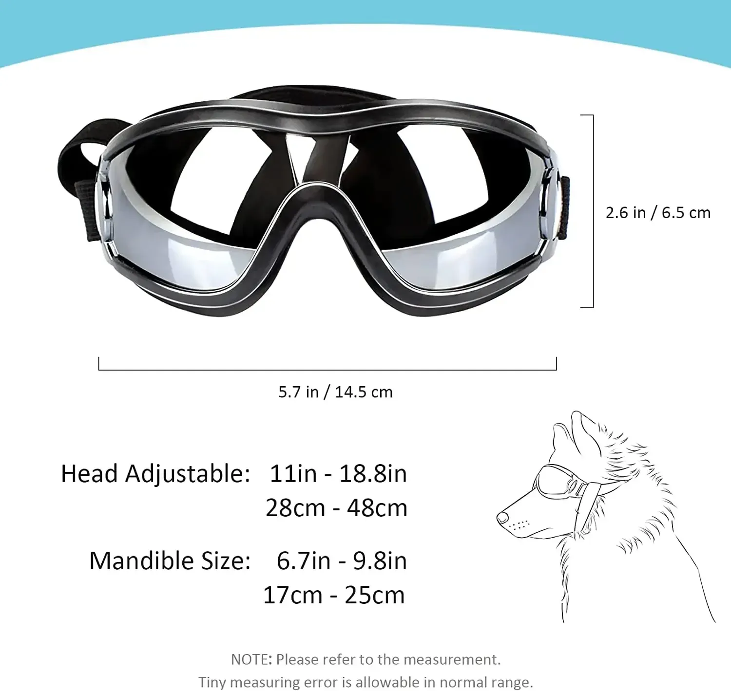 Abbigliamento per cani che indossa occhiali da sole affronta una neve nuvolosa Occhiali che rendono un animale domestico di medie dimensioni_voghion.com