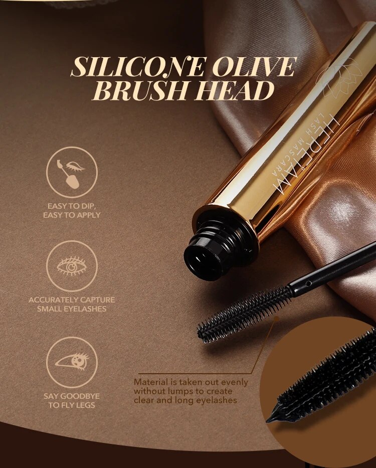 Imagic mascara 4d svart silkefiber vattenfast volym hållbar_voghion.com