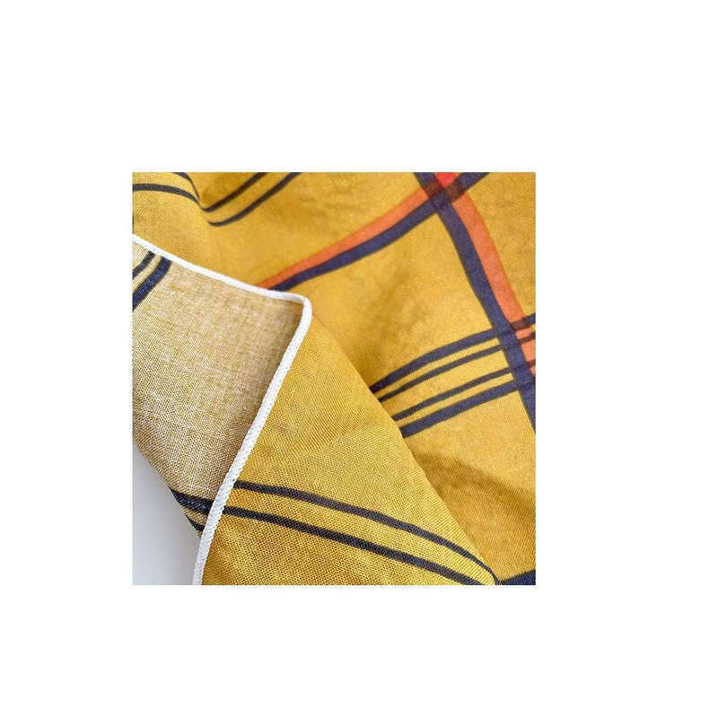 Sciarpa quadrata in cotone e lino da donna, primavera ed estate, nuova versione coreana dei fiori freschi, accessori per capelli, protezione per il collo, tromba_voghion.com