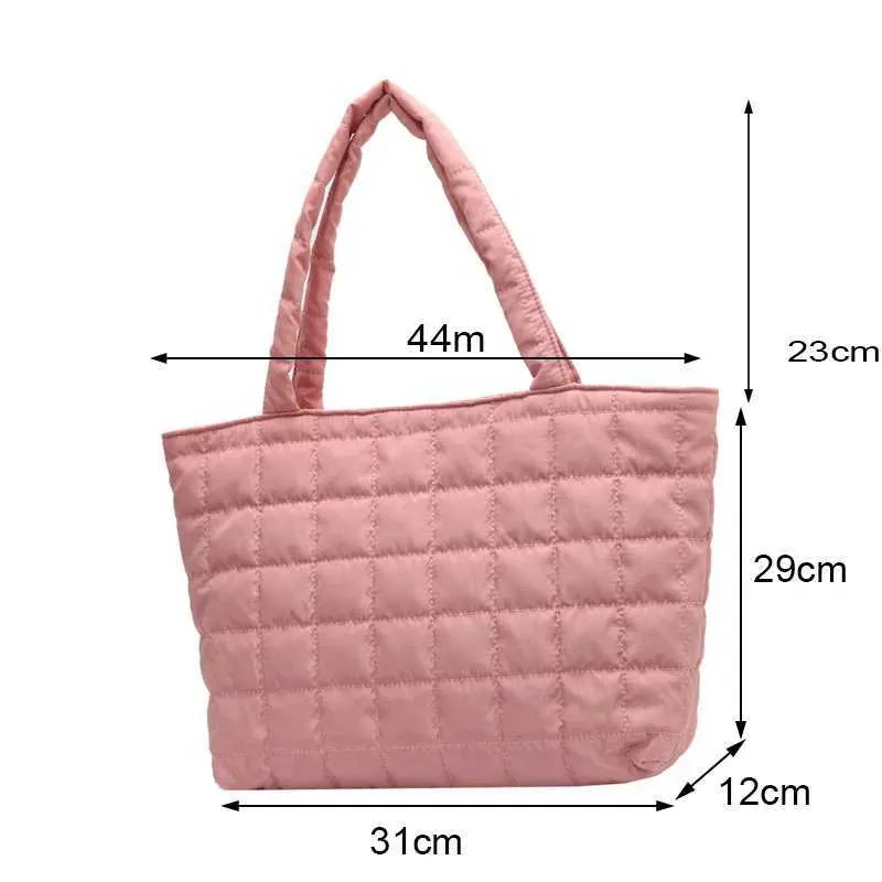 Winter New Waterproof Space Cotton Shoulder For Women Large Capacity Handbag Shopping Tote Lady Crossbody Bag_voghion.com