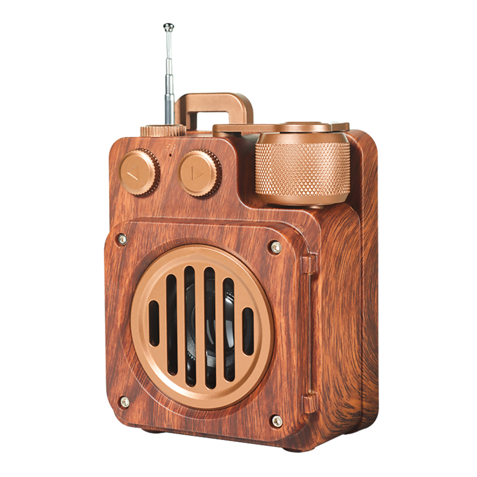 Altoparlante Bluetooth portatile wireless retrò radiofonico unico, altoparlante vintage in stile antico per cucina, scrivania, camera da letto, ufficio_voghion.com