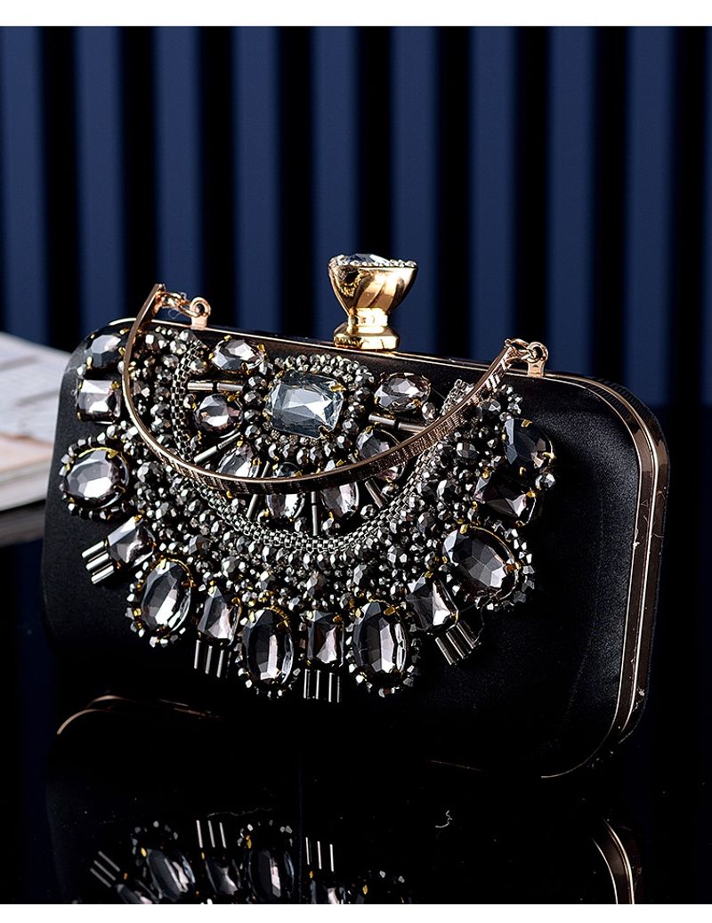 Borsa a tracolla da sera semplice da donna, nuova, con perline, modello Rhie, per celebrità, alla moda europea e americana_voghion.com