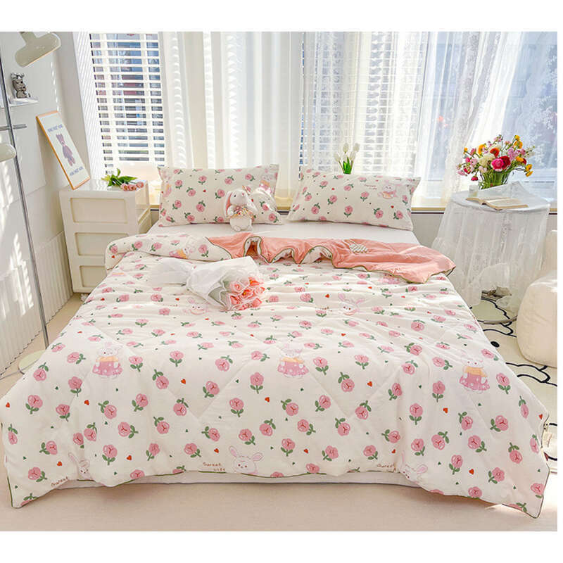 Couette d'été en fibre de soja double fil pour mère et bébé, de qualité A, toute neuve, lavable en machine, 2025_voghion.com