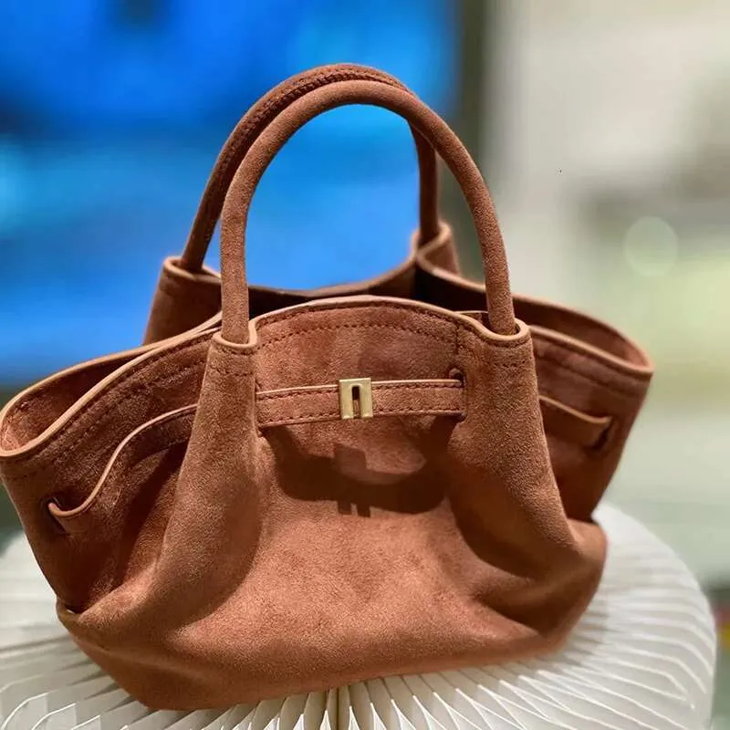 Nuova borsa a mano in pelle scamosciata opaca, borsa a tracolla da donna, grande capacità_voghion.com