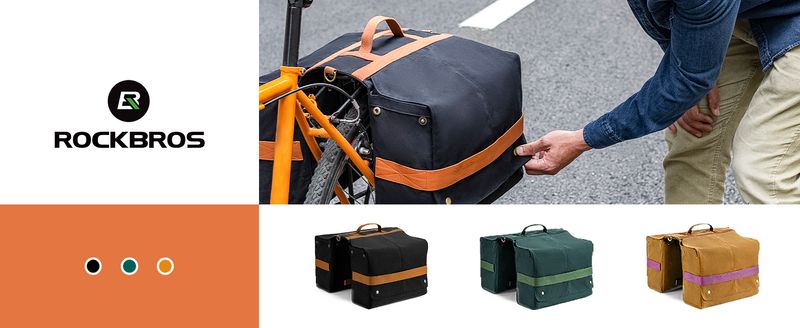 ROCKBROS Lage Carrier Bags, Bicycle Bag, Rucksack, Double - Sized For Camping And MTB_voghion.com