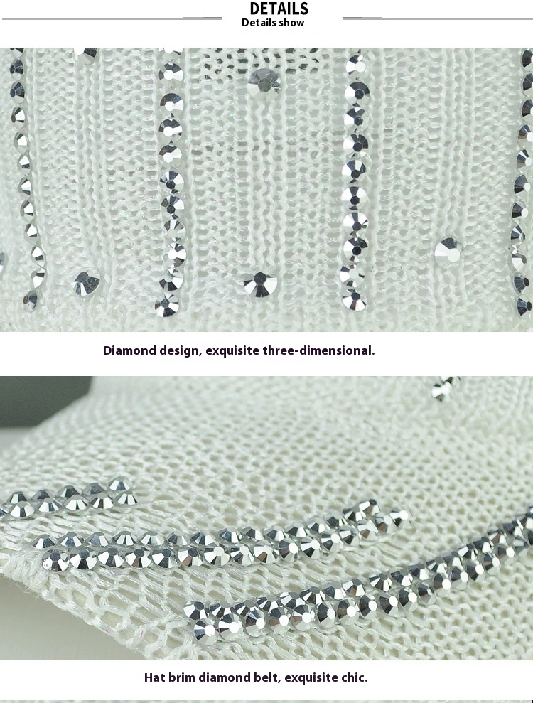 Atmungsaktive Damen Baseballkappe Mit Strass Für Den Sommer_voghion.com