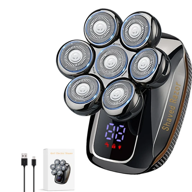 Rasoio elettrico 5 in 1 uomo rasoio per testa impermeabile wet dry_voghion.com
