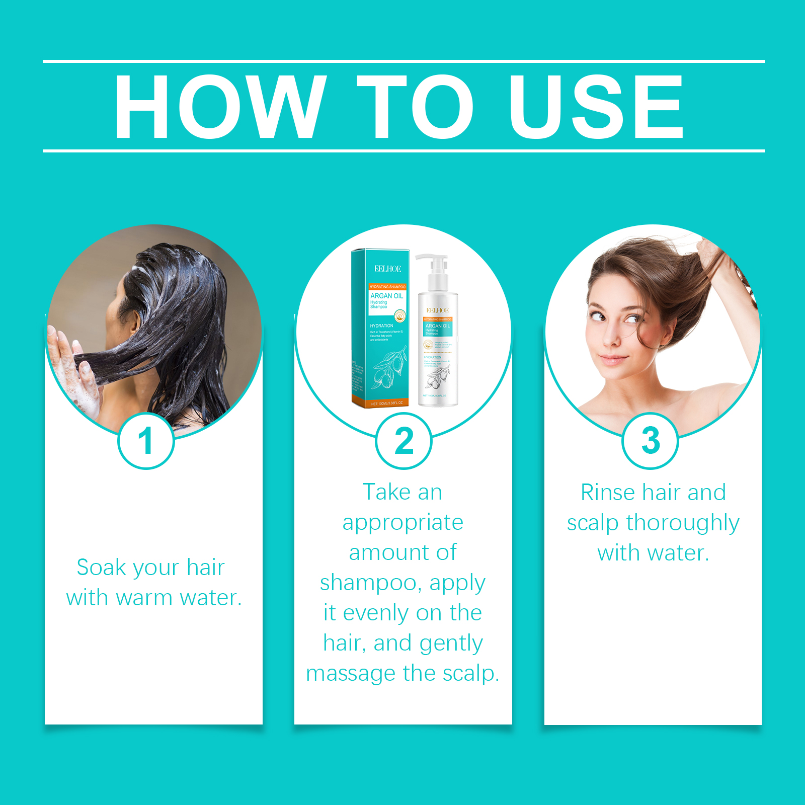 EELHOE Argan Oil Moisturizing Hair Care Set, Nourishing And Treating Dry Hair Smooth And Glossy Essence_voghion.com