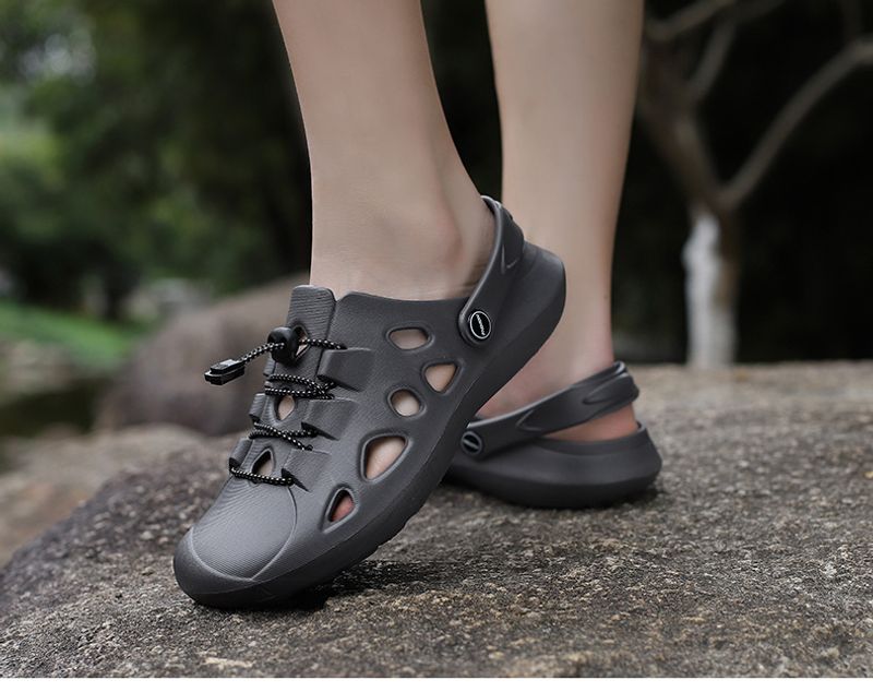 2023 new lace-up EVA outdoor hole soft trend summer beach shoes spot wholesale a generation of hair_voghion.com