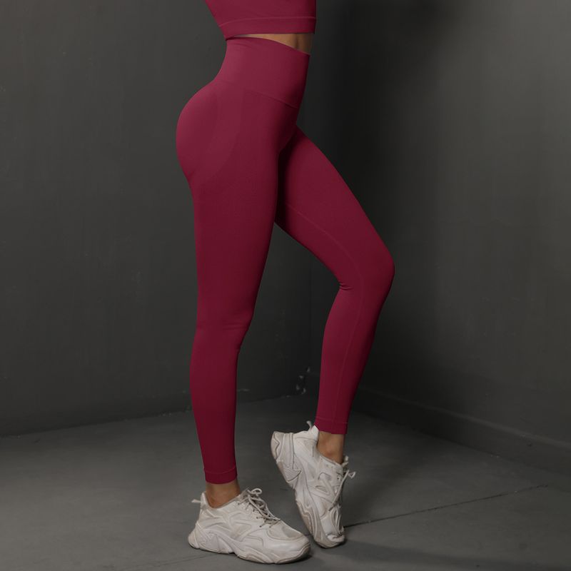 New High Waist Stretch Training With Peach Hips Yoga For Women's Outdoor Running And Fiess Pants_voghion.com