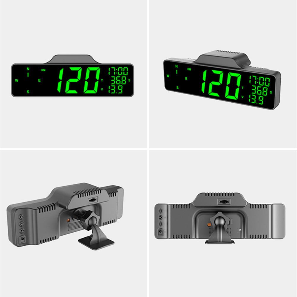 Car Head Up Display HUD Bussola GPS Tachimetro digitale Allarme di velocità eccessiva Interruttore MPH Km/h Contachilometri Elettronica per auto Accessori_voghion.com