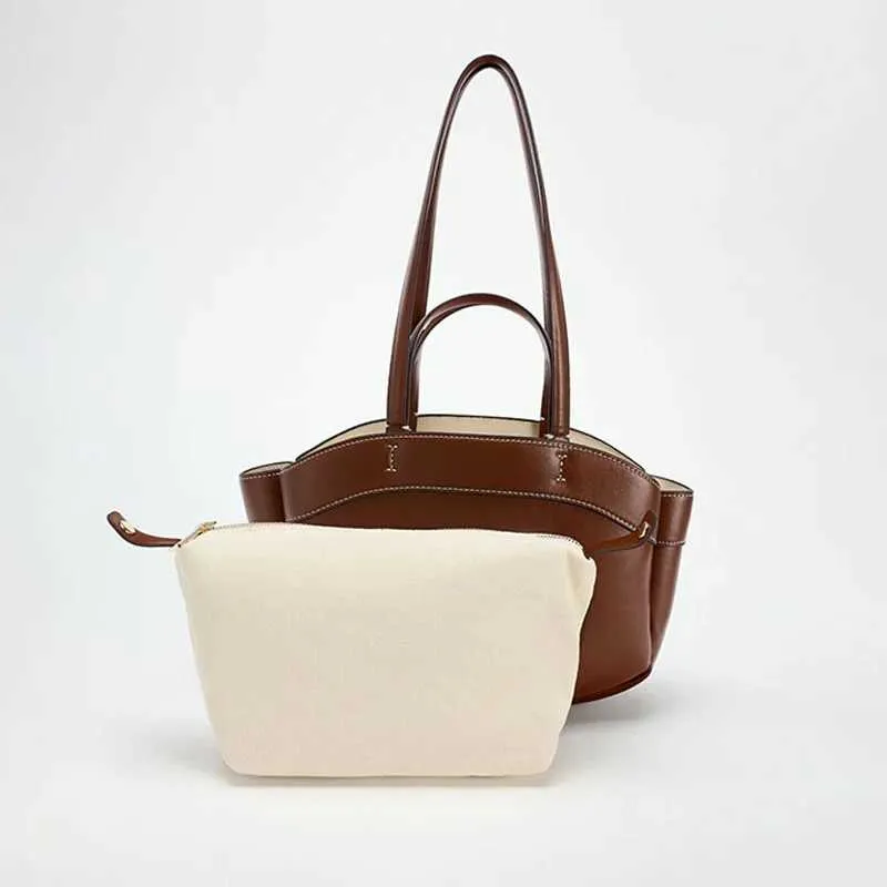 Sac à bandoulière rétro en cuir PU pour femme, pochette sous les bras, grande capacité, décontracté, portable, seau, Handba241104_voghion.com