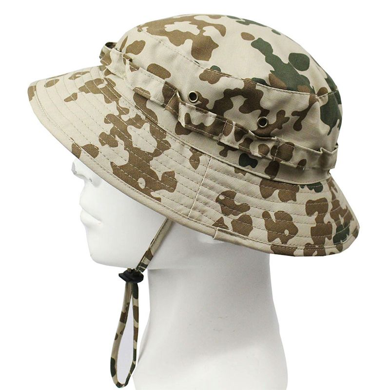 Ho Sale Panama Bucke Tacical Sunscreen Camouflage Oudoor Travel Climbing Fishing Caps Training Beach Men's Hiking_voghion.com