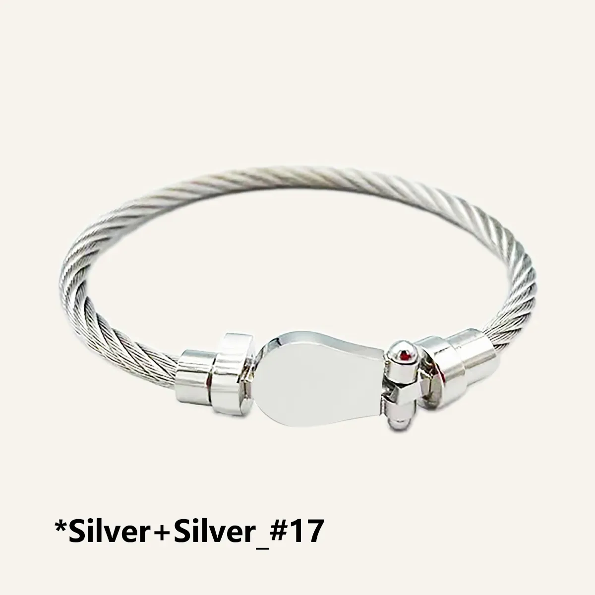 nieuw Modemerk Horseshoe Cable Armbanden Wit Goud Verguld Zwart sier Armband Voor Mannen Vrouwen Accessoires Sieraden_voghion.com
