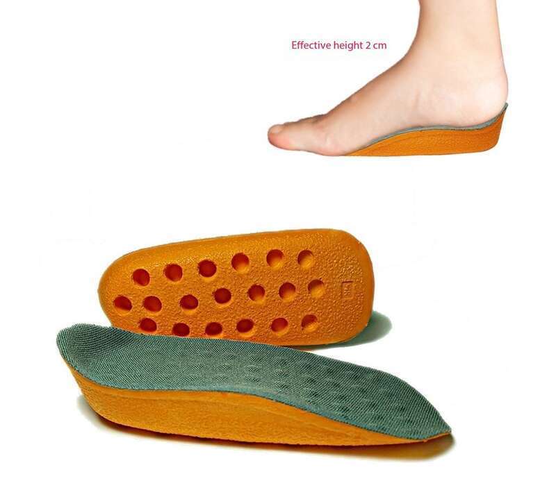 Soletta interna invisibile in PU di mezza misura per uomo e donna, cuscinetto per aumentare l'altezza, soletta morbida e confortevole_voghion.com