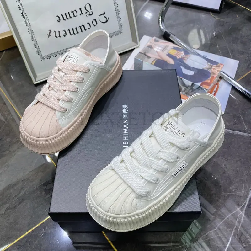 Weiße Plattform Sneaker Für Damen Schnürschuhe Freizeitschuhe_voghion.com