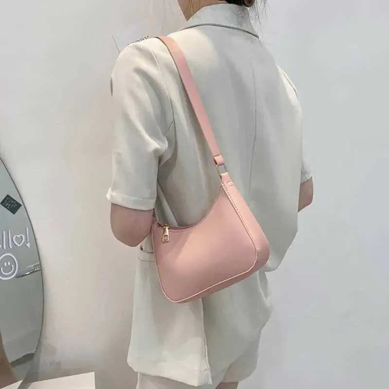 Elegant Women's Solid Colour Pu Leather Shoulder Bag Handbag_voghion.com