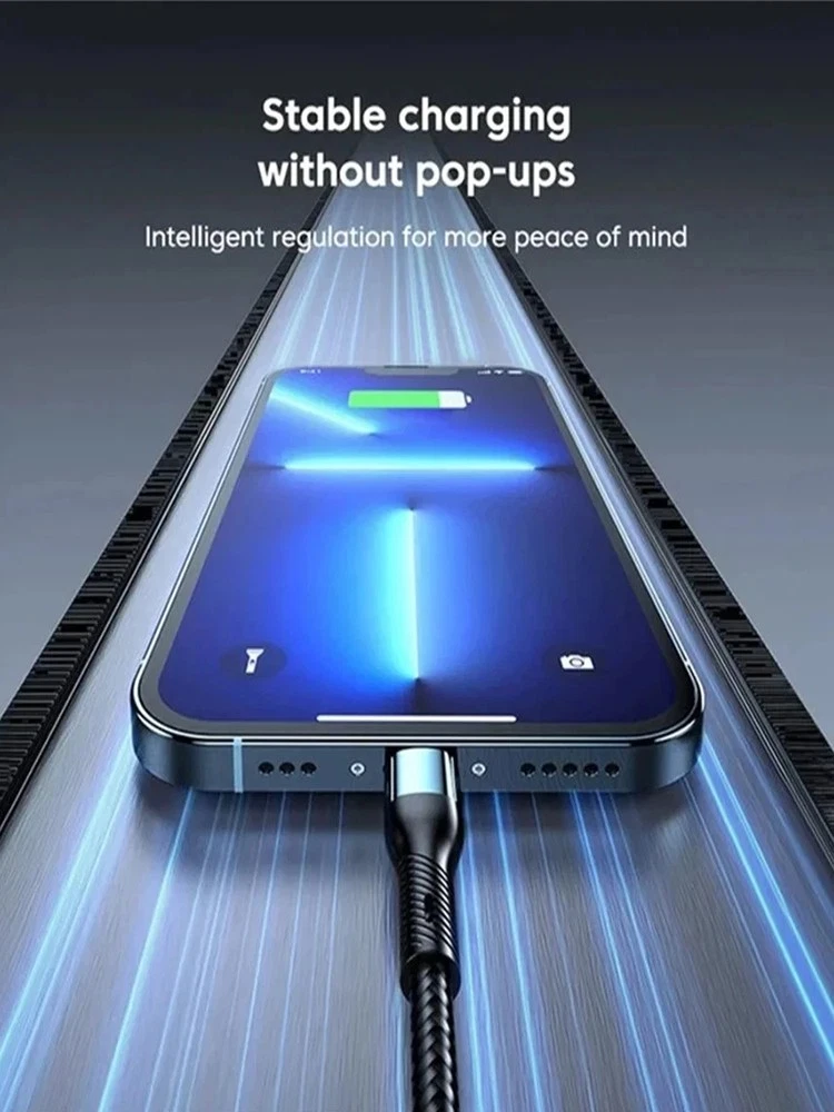 3 In 1 Fast Charging Cable Cell Phone Charger Cord For IPhone Type C Micro USB ☋_voghion.com