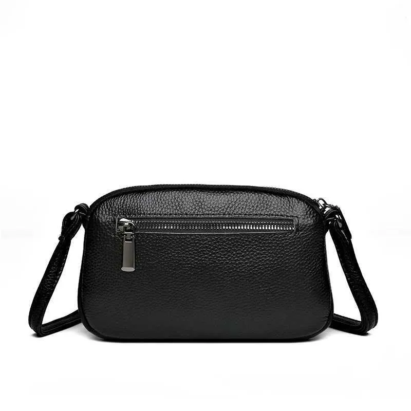 New Patchwork Single Shoulder Crossbody Head Layer Cowhide Small Bag Advanced Fashion SimpleC241216_voghion.com