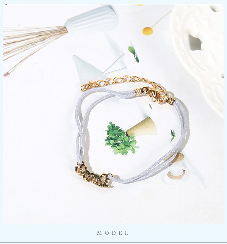 New Style Star Moon Personalized Pendant Bracelet String Grey Bead Handicraft Set of Six Bracelets_voghion.com