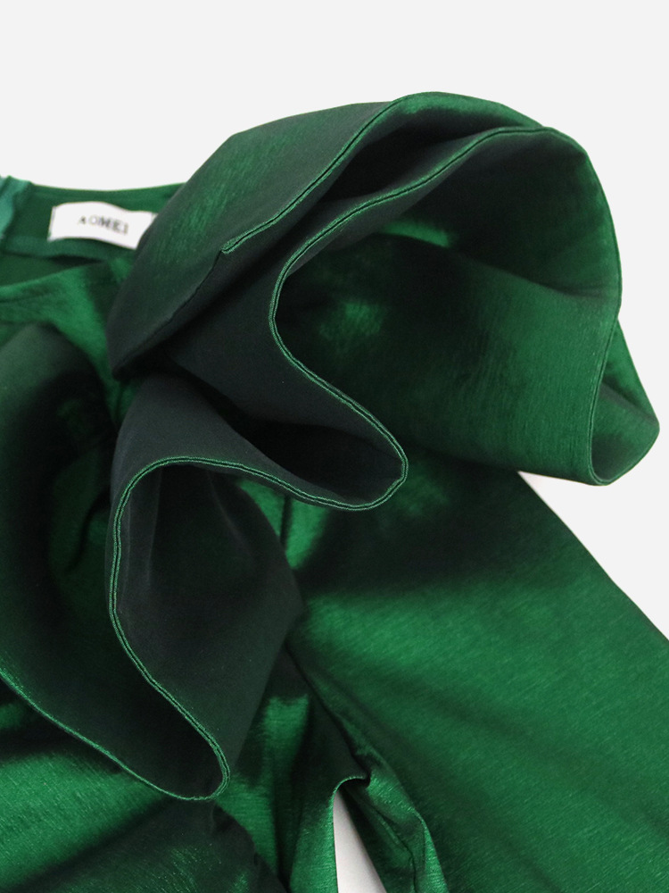 Damenbekleidung Kreatives Design Dreidimensionales Lotusblatt Einstufiger Rock Übergröße Großes Bankett Kleines Kleid_voghion.com