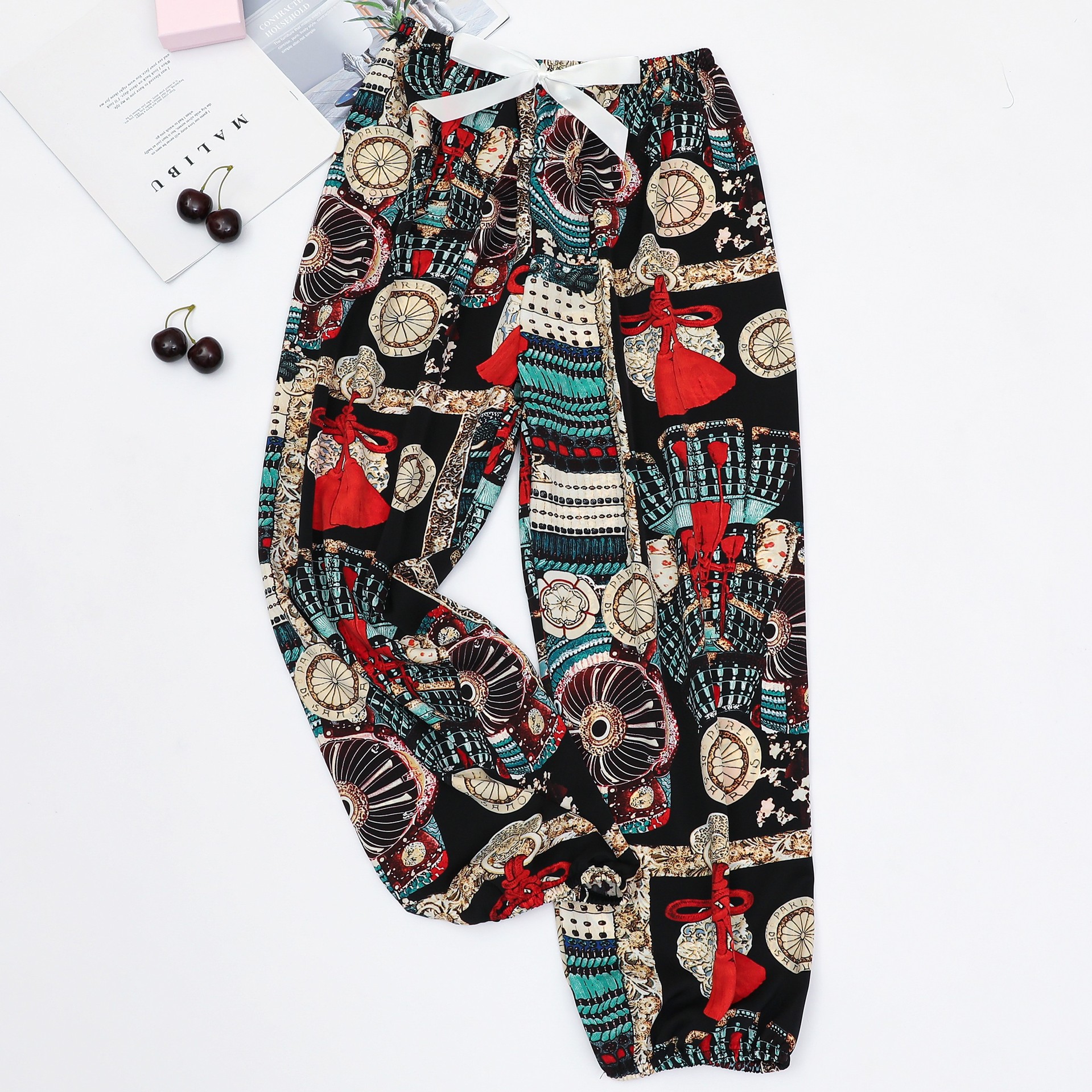 Women's Sleepwears  Thin breathable bloomers plus size loose casual ankle pants_voghion.com