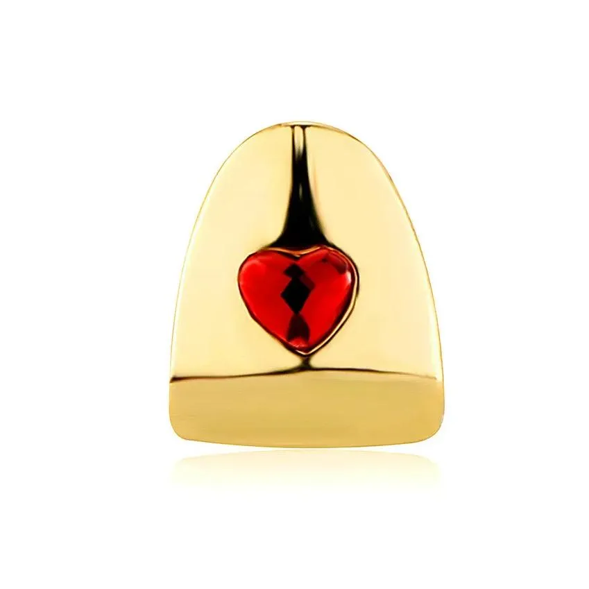 Grillz Dental Griglie Oro Singolo Apparecchi Punk Hip Hop Cz Zirconia Cubica Croce Denti Bocca Zanna Dente Cappuccio Cosplay_voghion.com