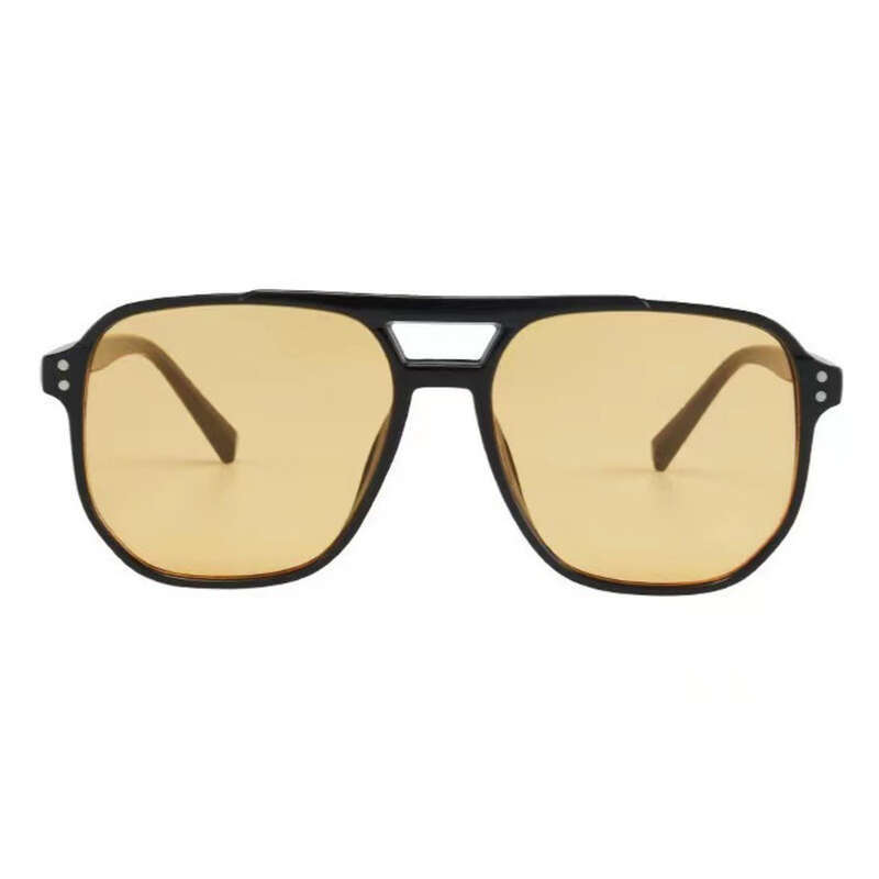 Óculos de sol piloto com lentes anti-UV para mulheres, óculos de sol com lentes duplas, estilo oceano vermelho e anti-UV_voghion.com