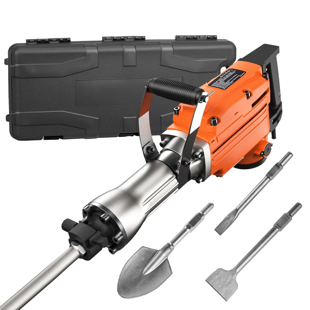 Electric Demolition Jack Hammer 2200W Concrete Breaker With 6 Chisel Bits_voghion.com