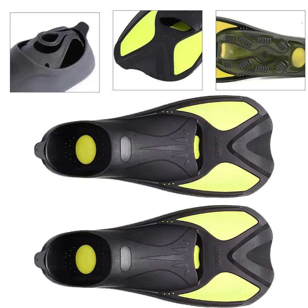 Draagbare snorkelvinnen Scuba Flippers Antislip duikvin Volledige voet zwemvliezen Beginnerszwemuitrusting 240615_voghion.com